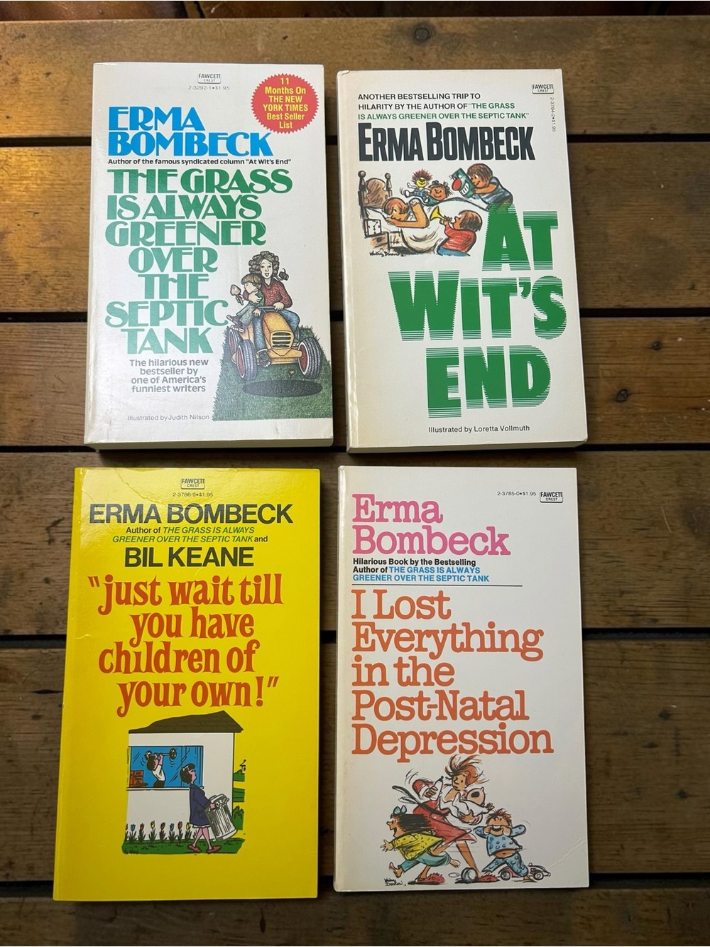 1970s Erma Bombeck Box Set – 4 Fawcett Crest Humor Paperbacks